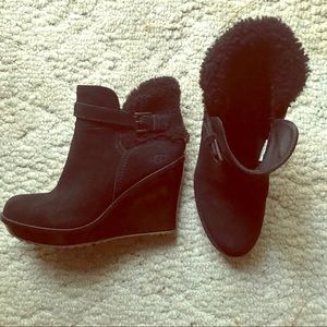 UGG Black Suede Booties